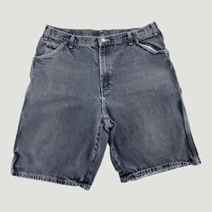 Vintage Dickies Black Denim Carpenter Shorts - Size 40 - Workwear Baggy